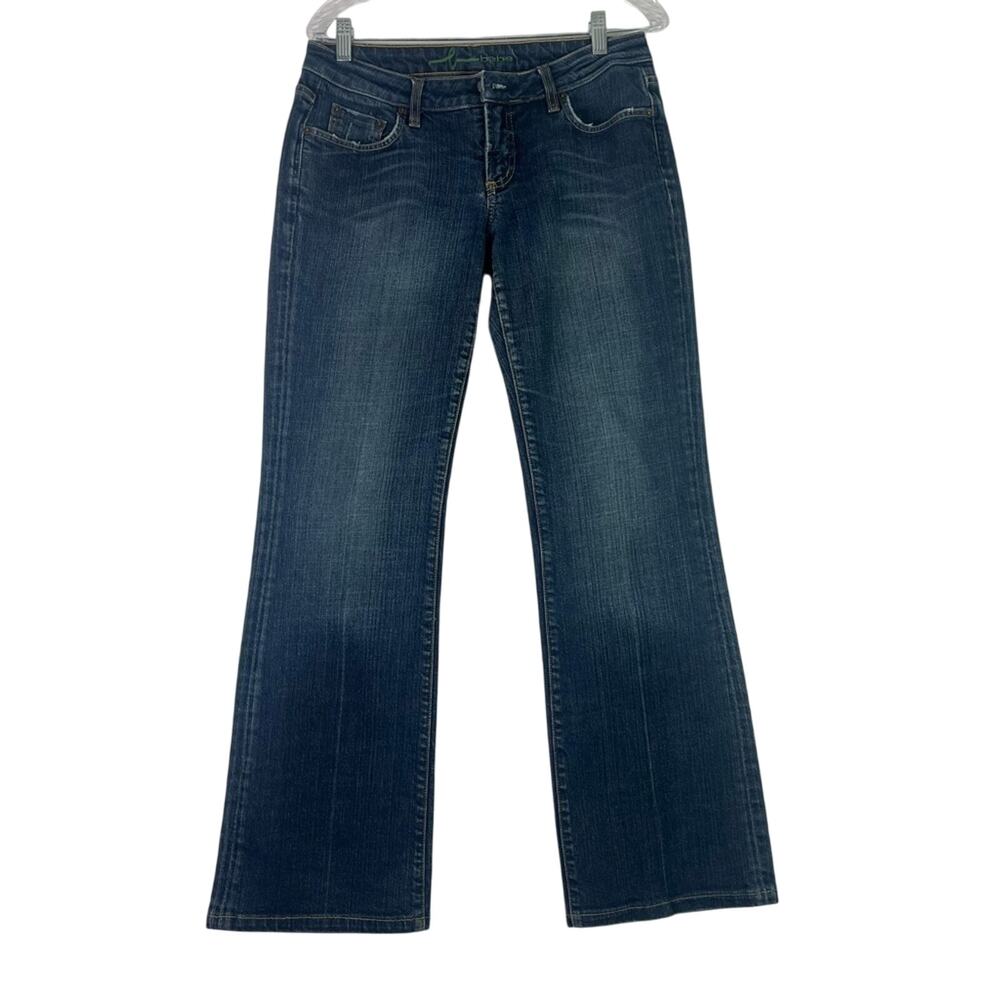 Bebe Jeans Womens 31 Blue Sophie Denim Low Rise Y2K USA Bootcut Heavy Casual Vtg